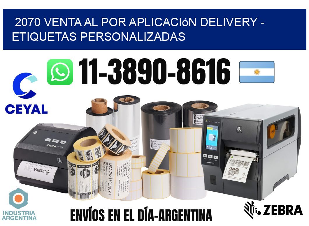2070 Venta al Por Aplicación delivery - Etiquetas Personalizadas