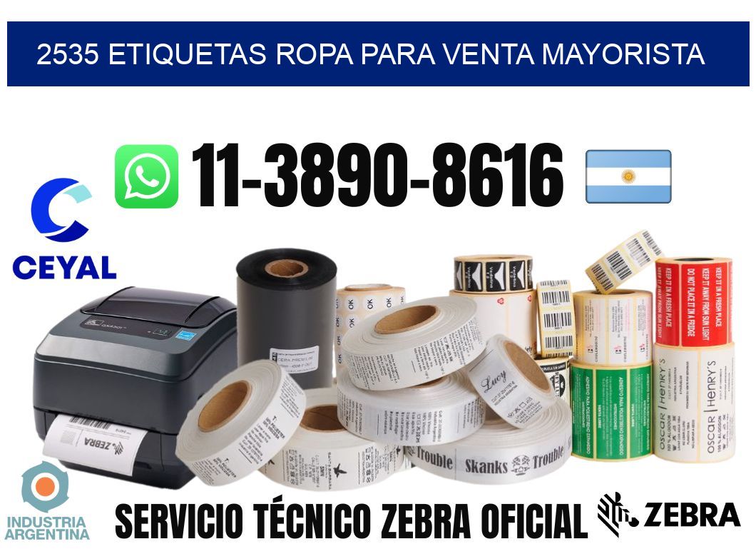 2535 Etiquetas ropa para venta mayorista