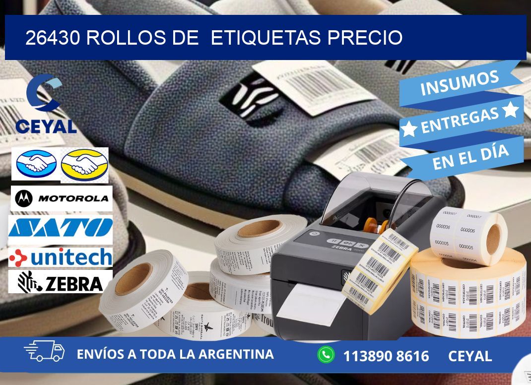 26430 rollos de etiquetas precio