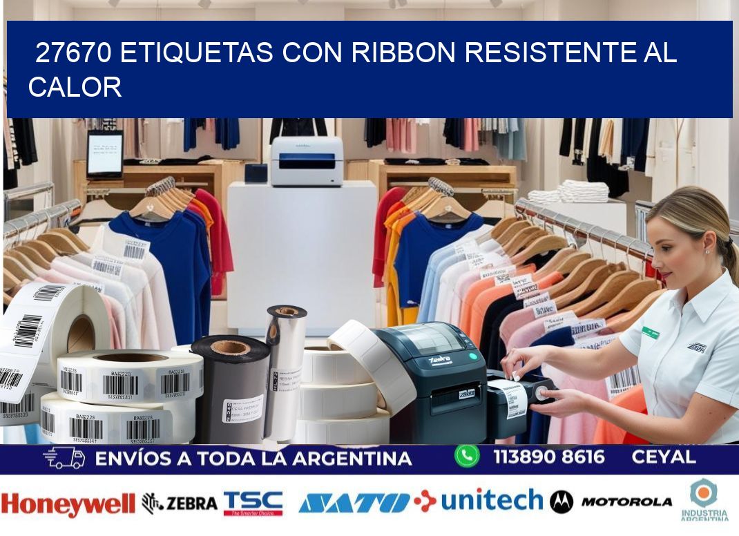 27670 etiquetas con ribbon resistente al calor