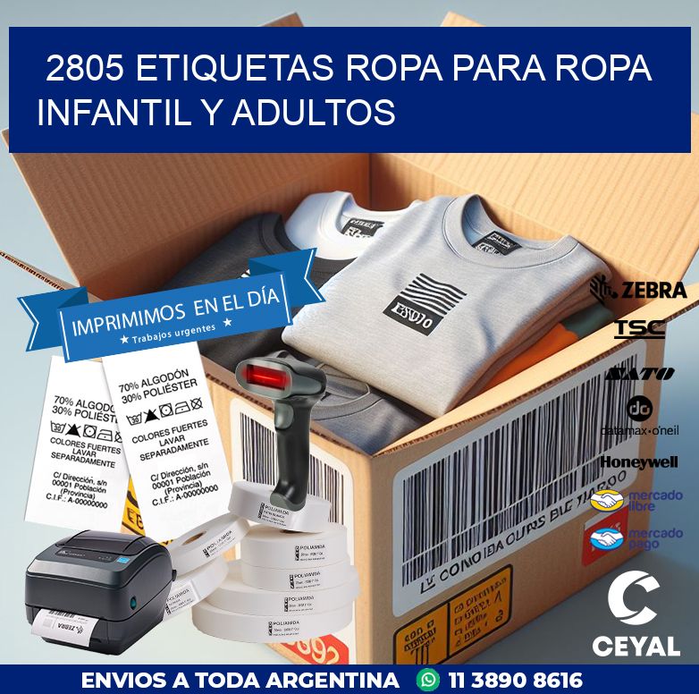 2805 Etiquetas ropa para ropa infantil y adultos