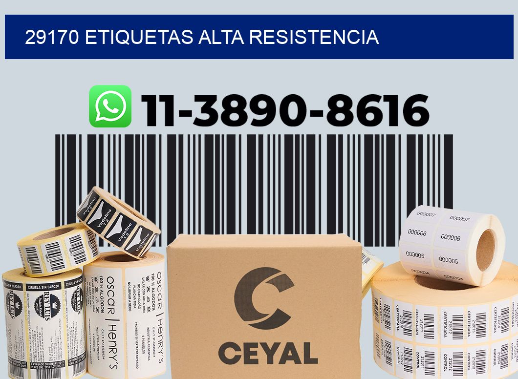 29170 etiquetas alta resistencia