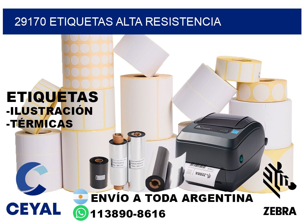 29170 etiquetas alta resistencia