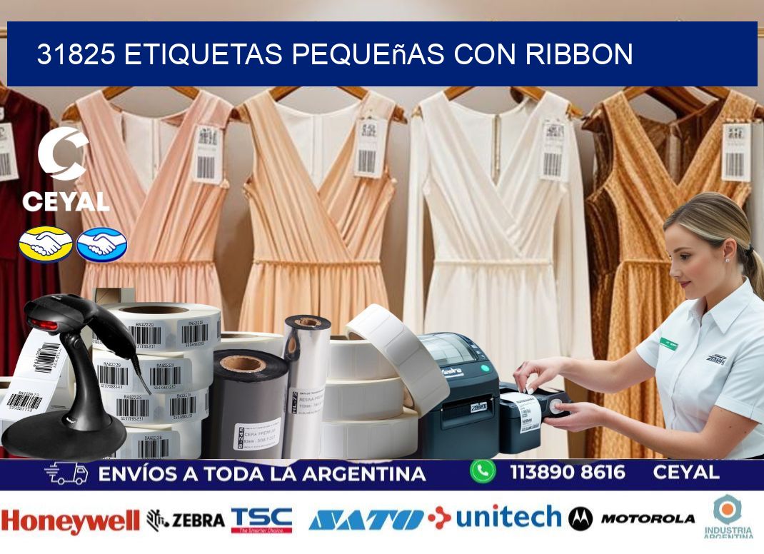 31825 etiquetas pequeñas con ribbon