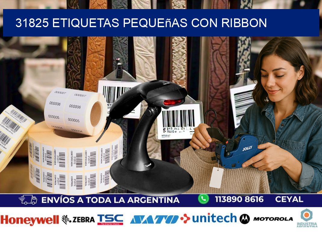 31825 etiquetas pequeñas con ribbon