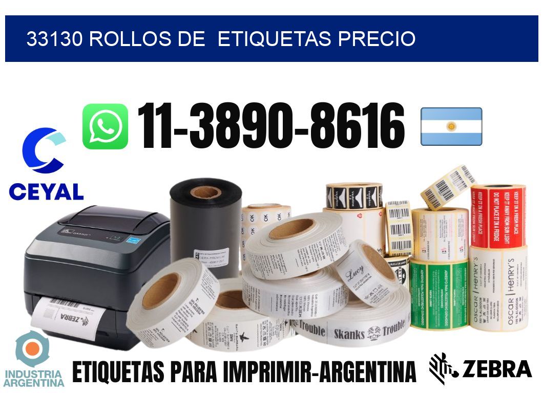 33130 rollos de  etiquetas precio