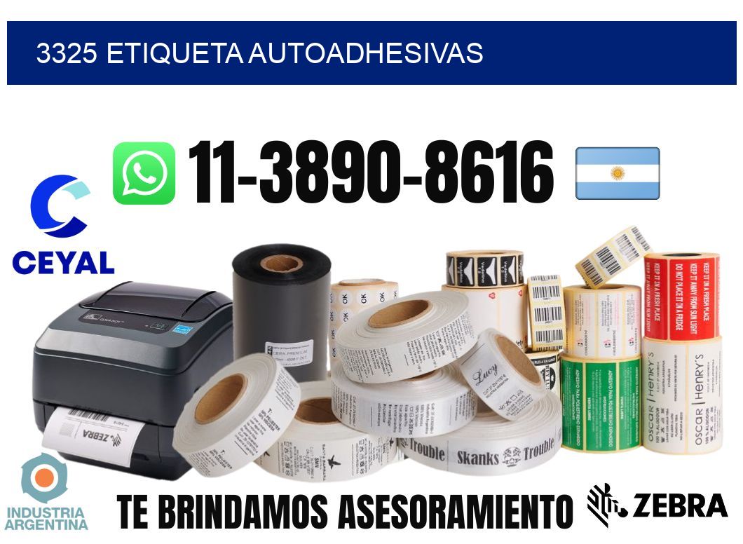 3325 etiqueta autoadhesivas