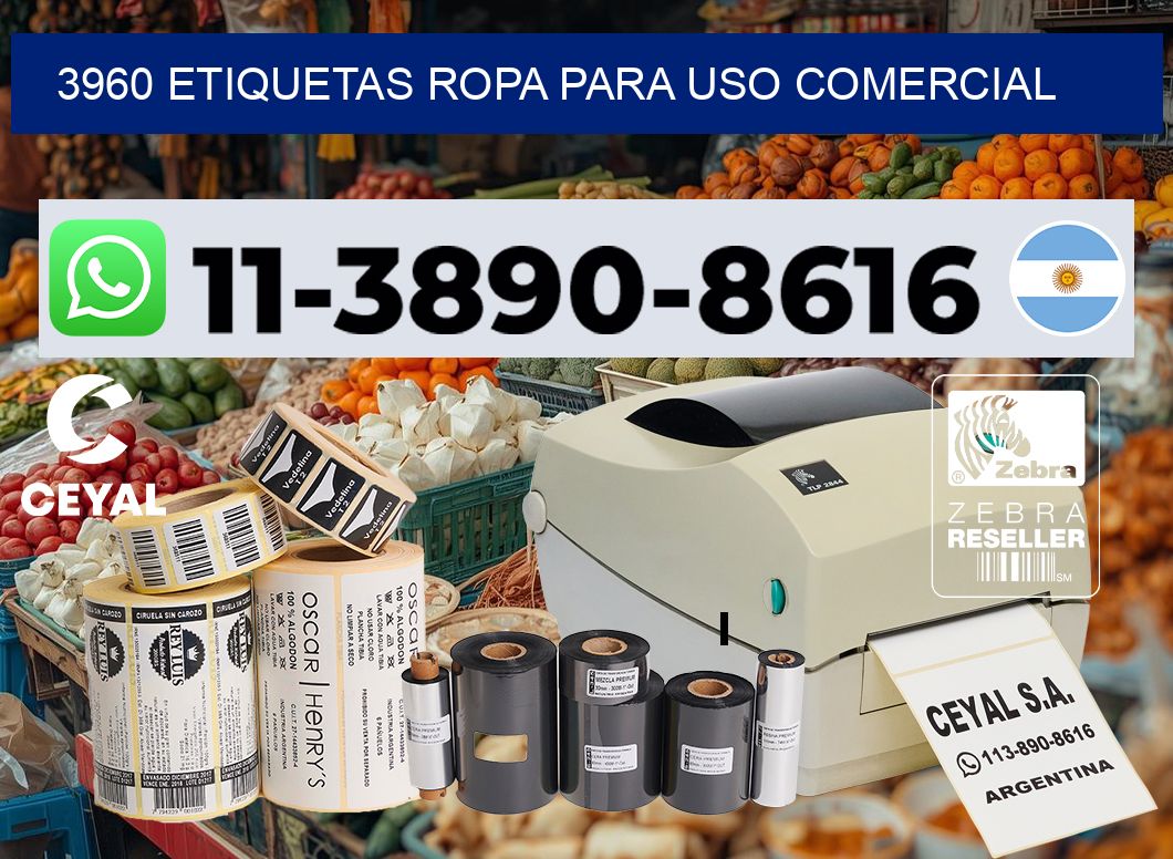 3960 Etiquetas ropa para uso comercial