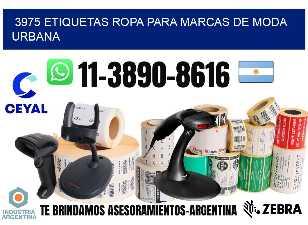 3975 Etiquetas ropa para marcas de moda urbana