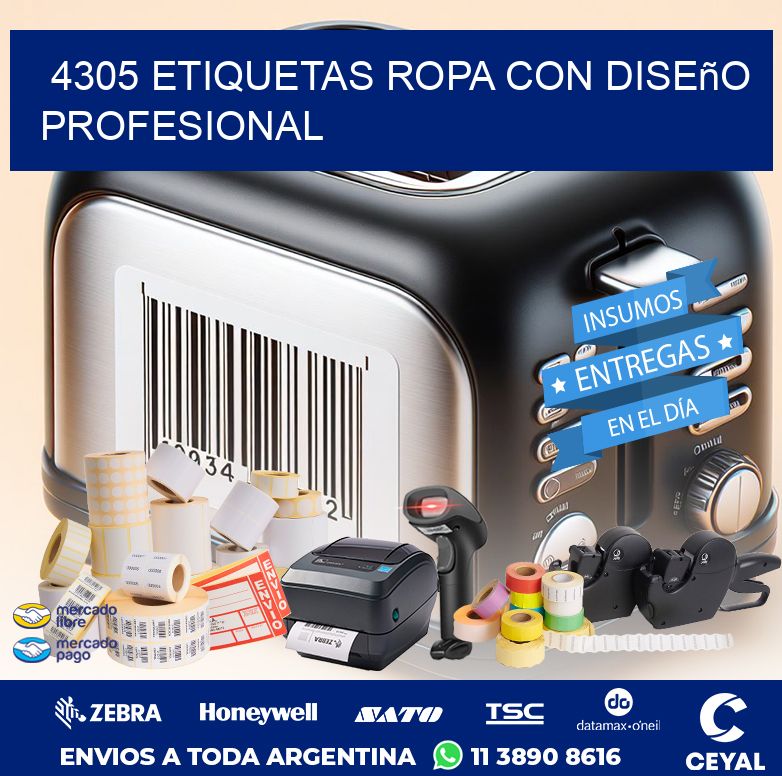 4305 Etiquetas ropa con diseño profesional