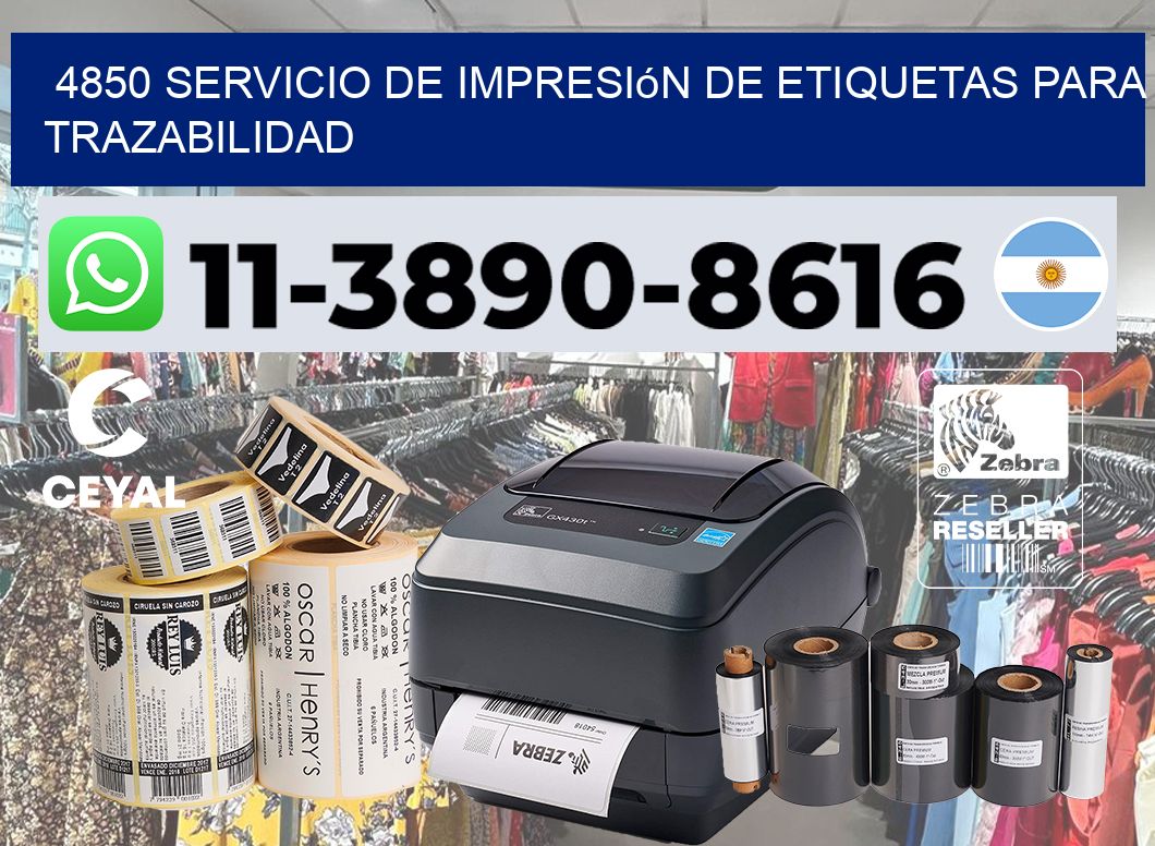 4850 Servicio de impresión de etiquetas para trazabilidad