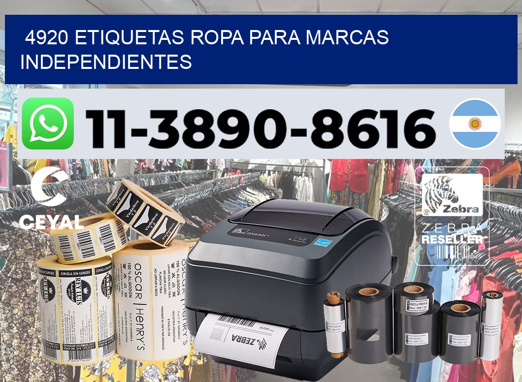 4920 Etiquetas ropa para marcas independientes