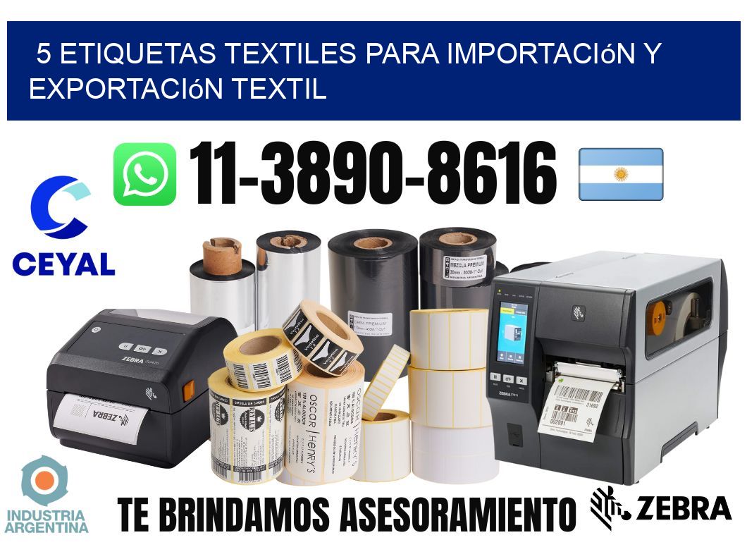 5 Etiquetas textiles para importación y exportación textil