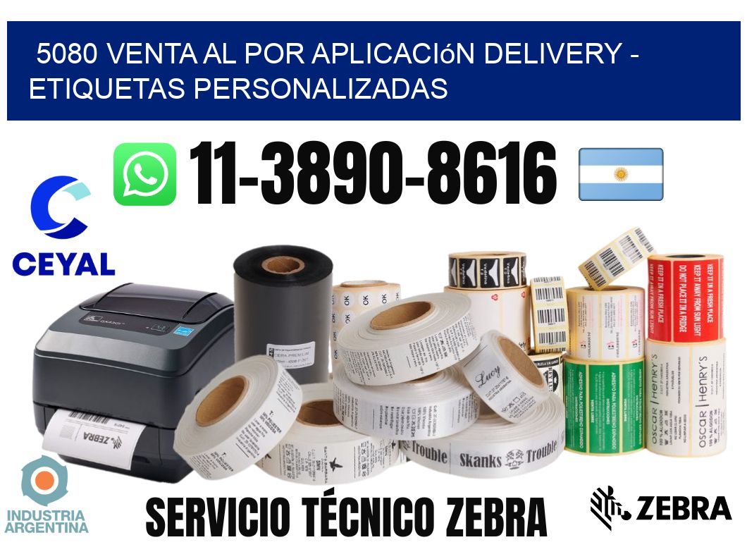 5080 Venta al Por Aplicación delivery - Etiquetas Personalizadas