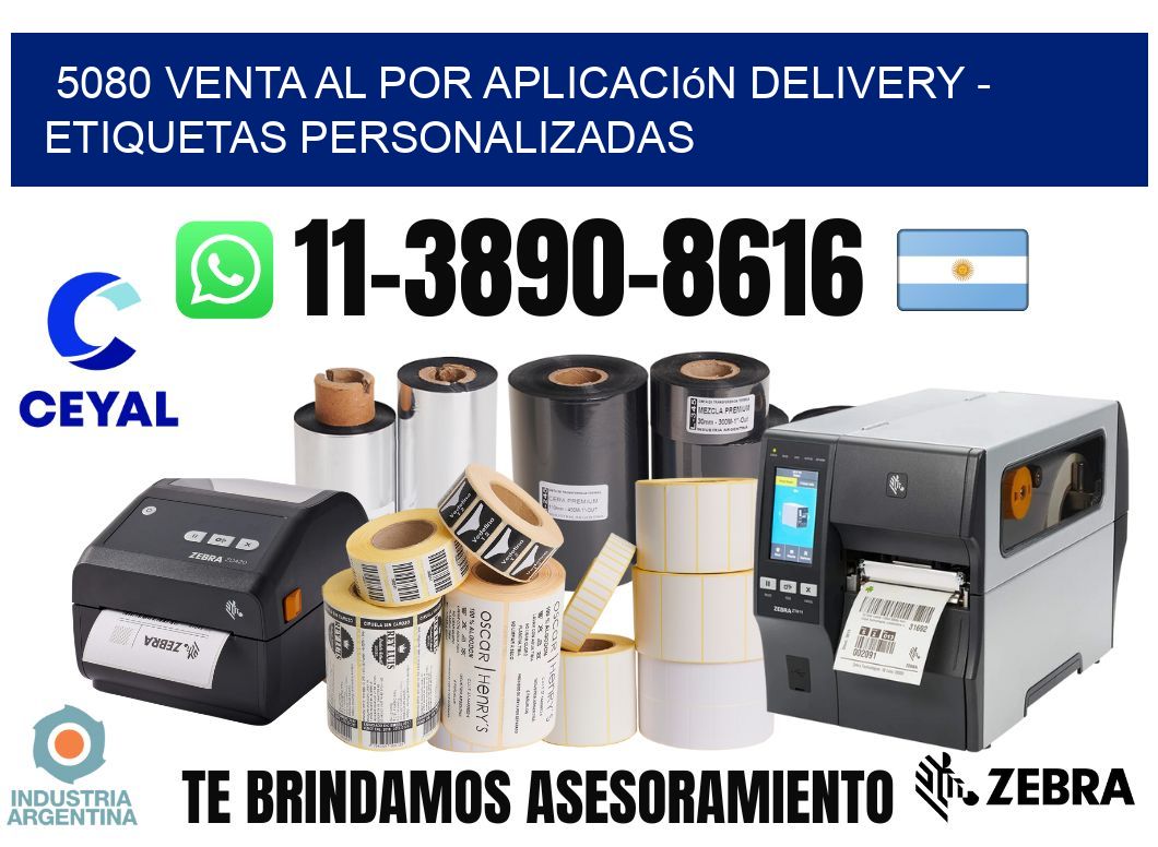 5080 Venta al Por Aplicación delivery - Etiquetas Personalizadas
