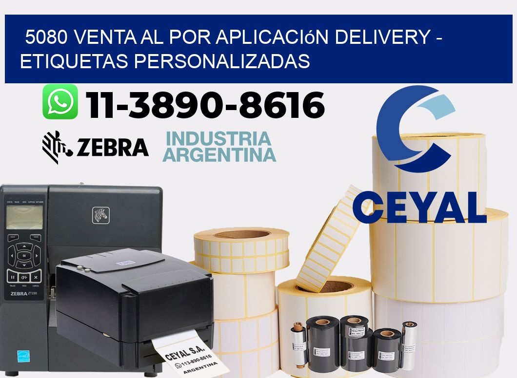 5080 Venta al Por Aplicación delivery - Etiquetas Personalizadas
