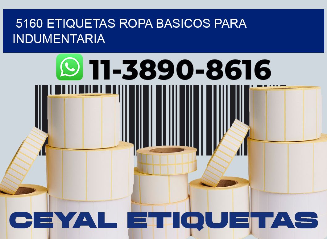 5160 Etiquetas ropa basicos para indumentaria