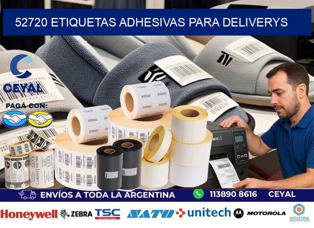 52720 etiquetas adhesivas para deliverys