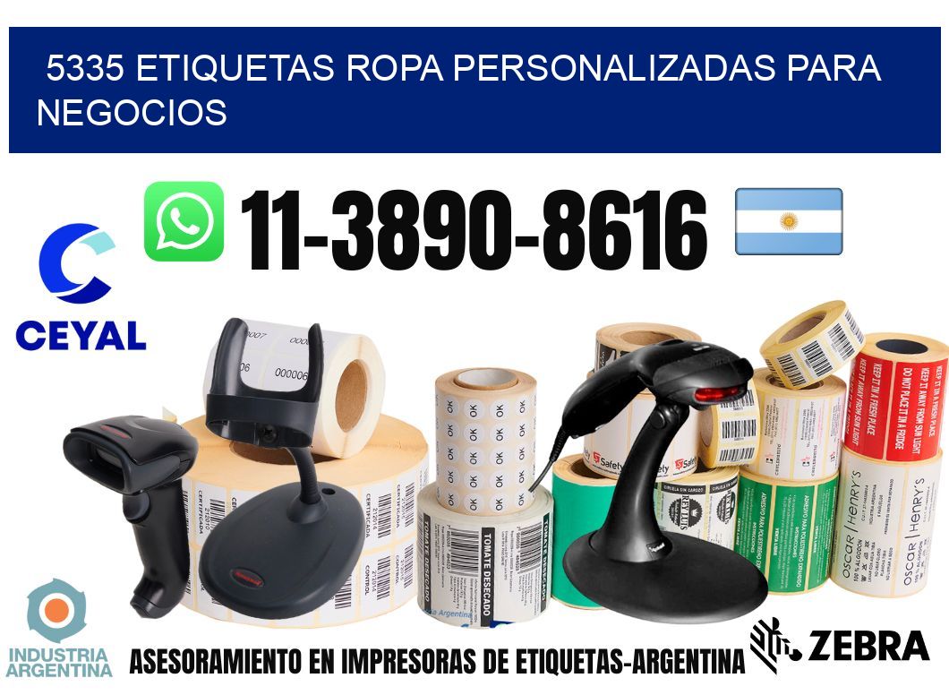 5335 Etiquetas ropa personalizadas para negocios