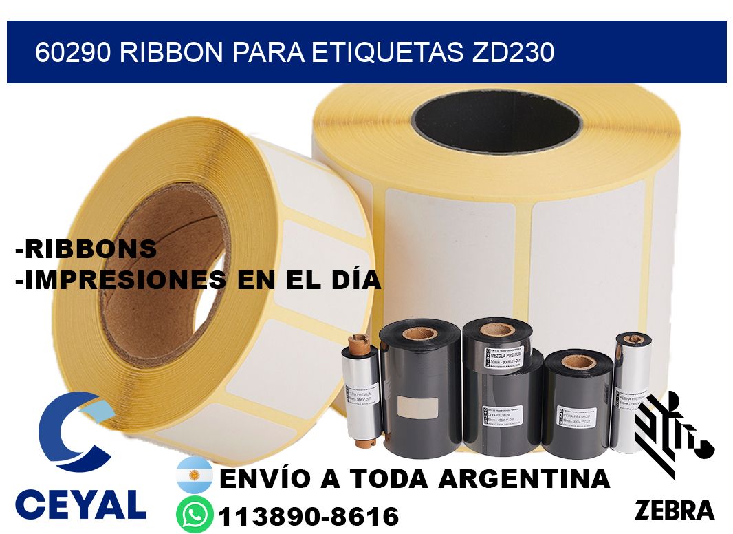60290 ribbon para etiquetas zd230