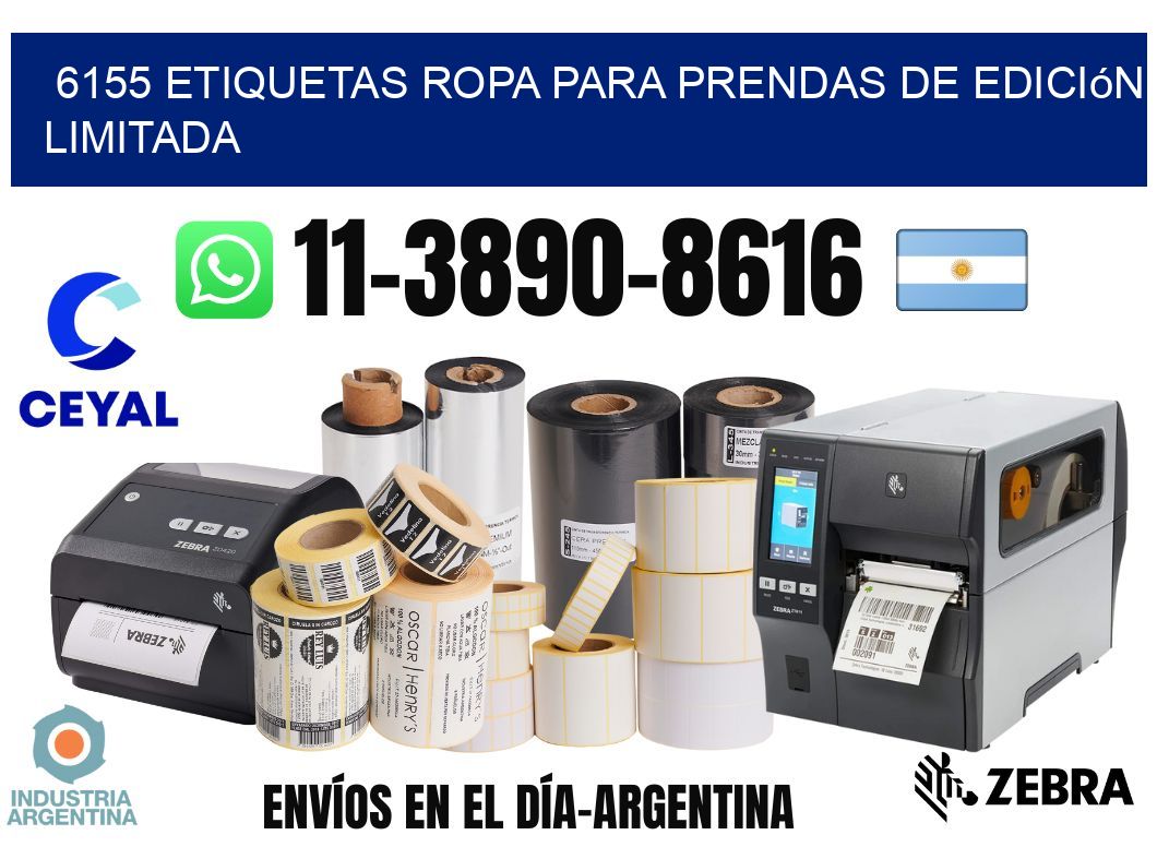 6155 Etiquetas ropa para prendas de edición limitada