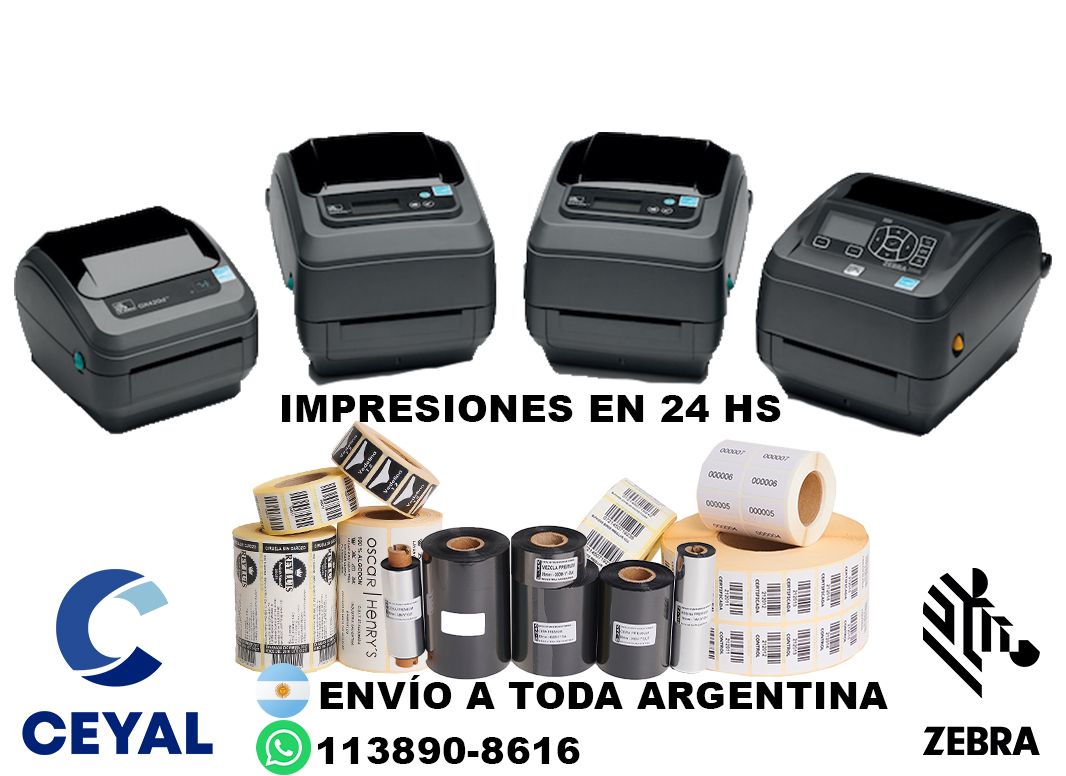 65190 etiquetas con ribbon mixto