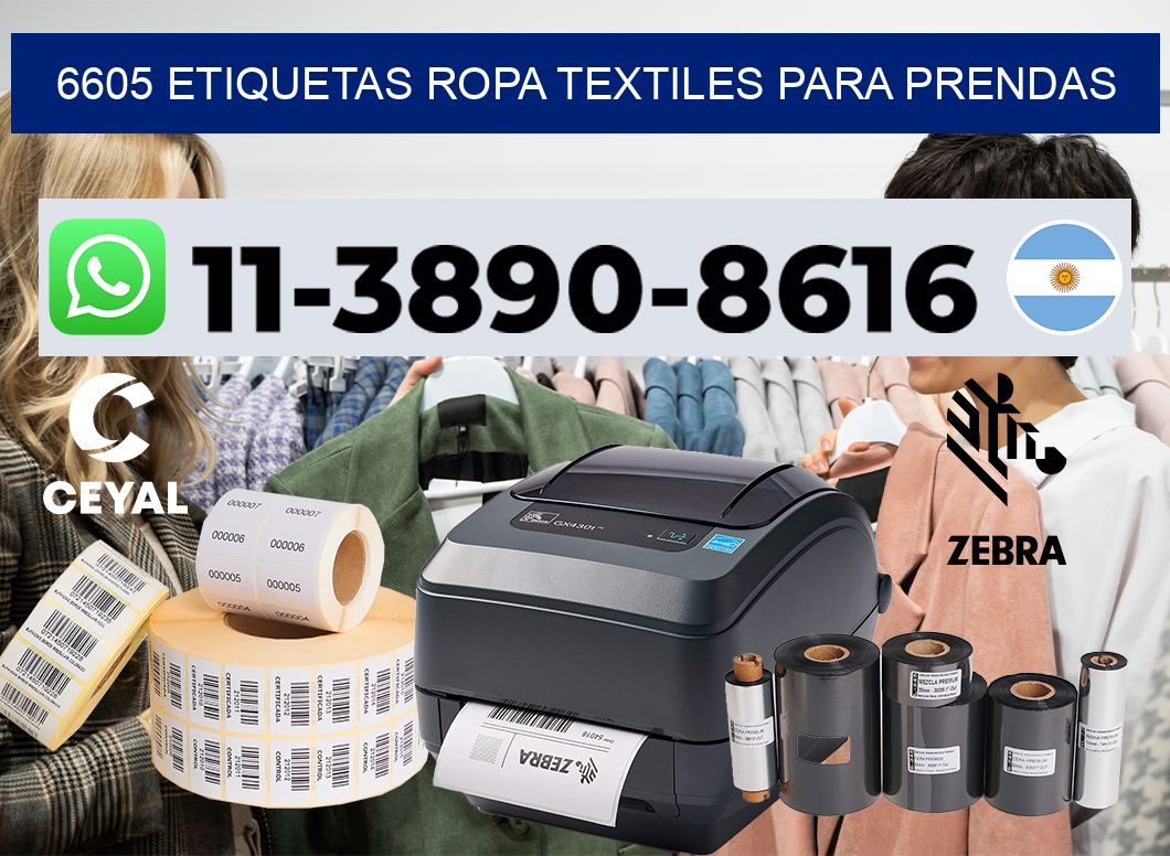 6605 Etiquetas ropa textiles para prendas