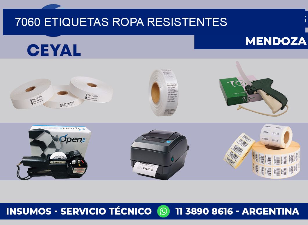 7060 Etiquetas ropa resistentes