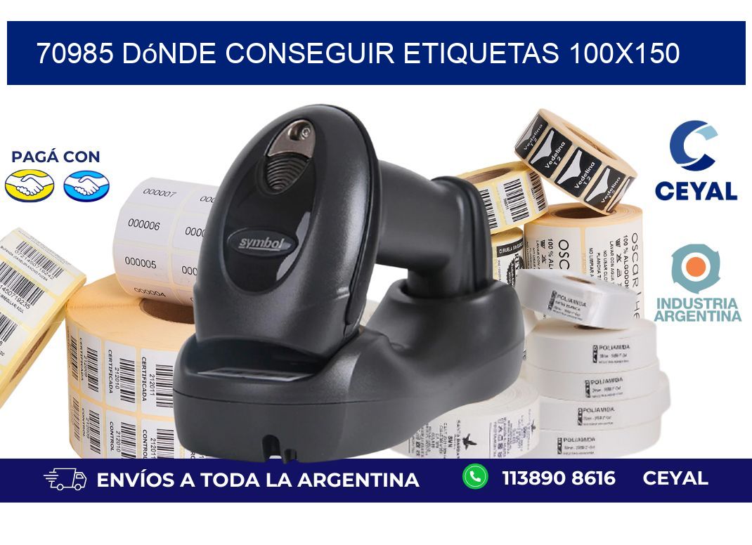 70985 dónde conseguir etiquetas 100x150