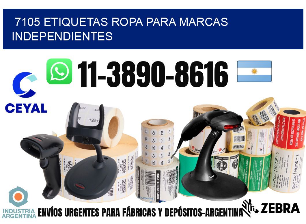 7105 Etiquetas ropa para marcas independientes