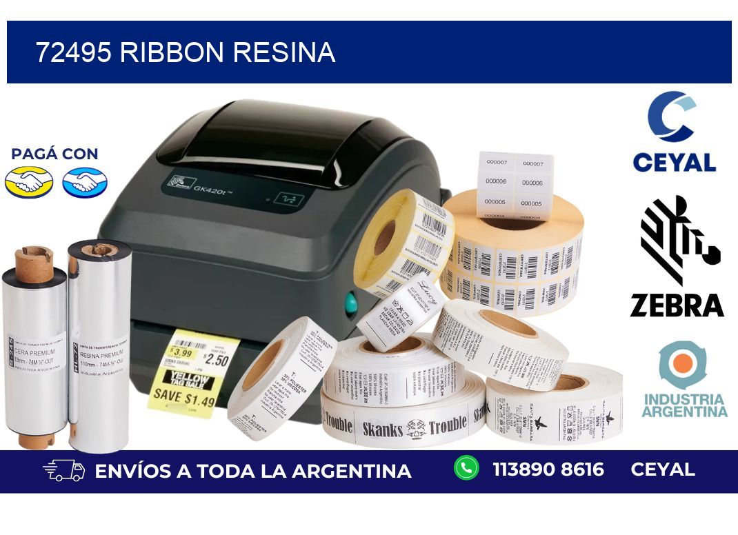 72495 ribbon resina