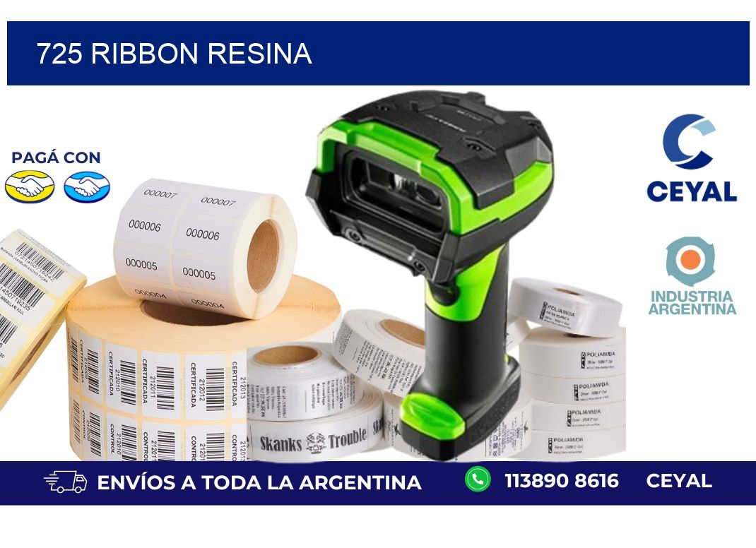725 ribbon resina