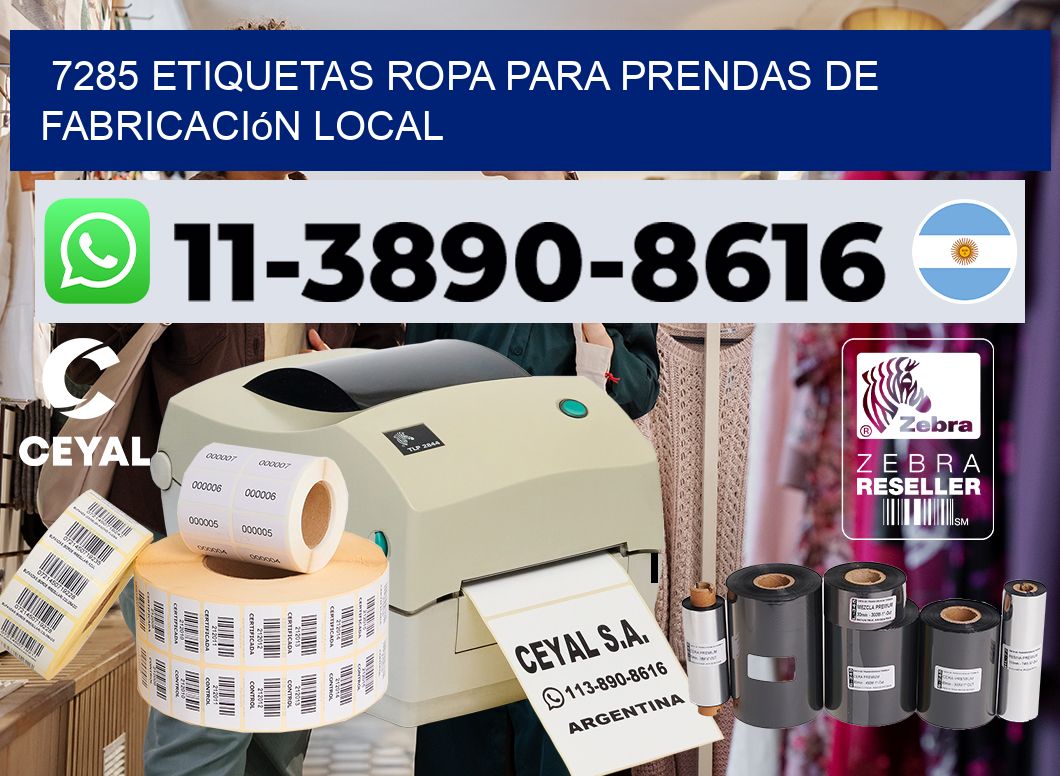 7285 Etiquetas ropa para prendas de fabricación local