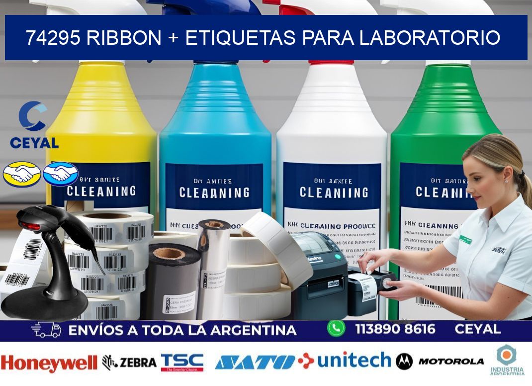74295 ribbon + etiquetas para laboratorio