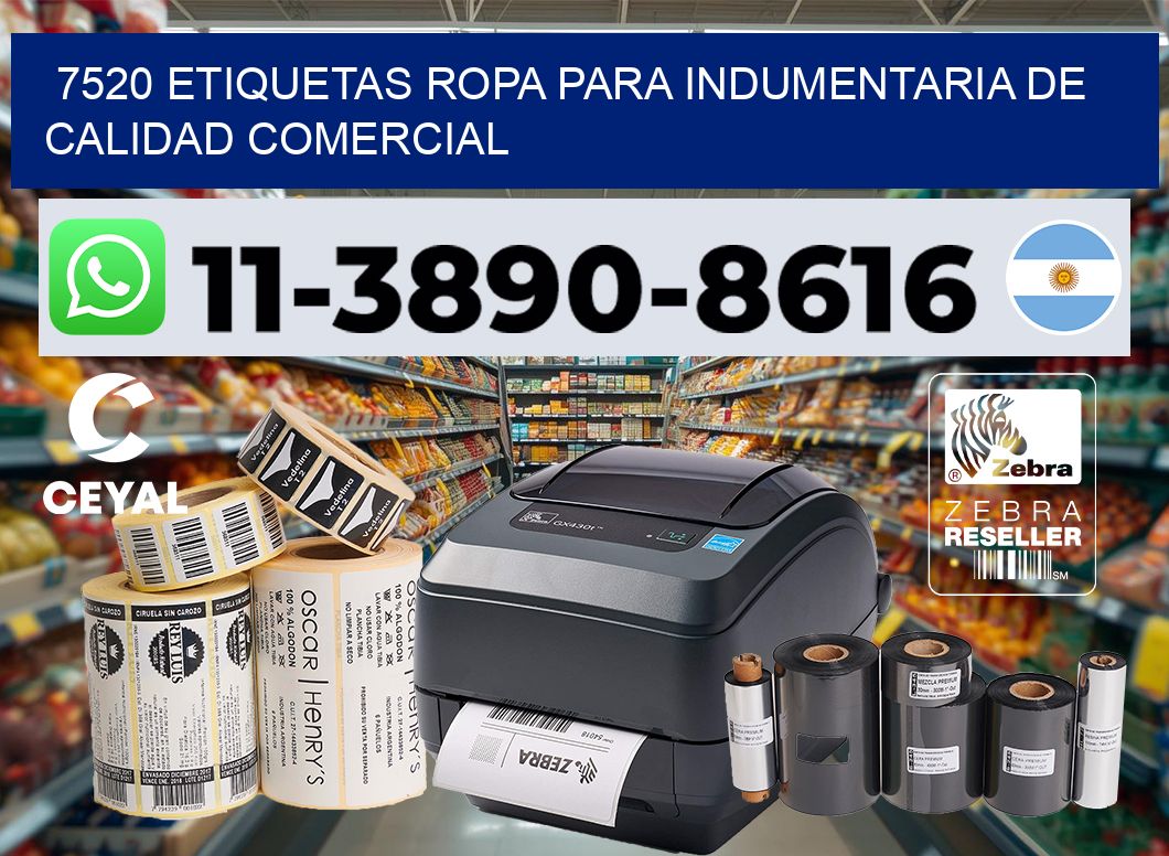 7520 Etiquetas ropa para indumentaria de calidad comercial