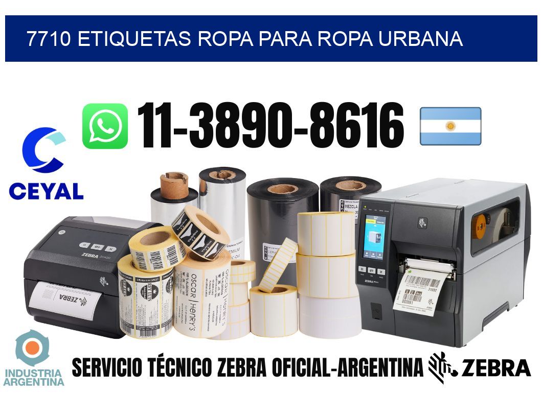 7710 Etiquetas ropa para ropa urbana