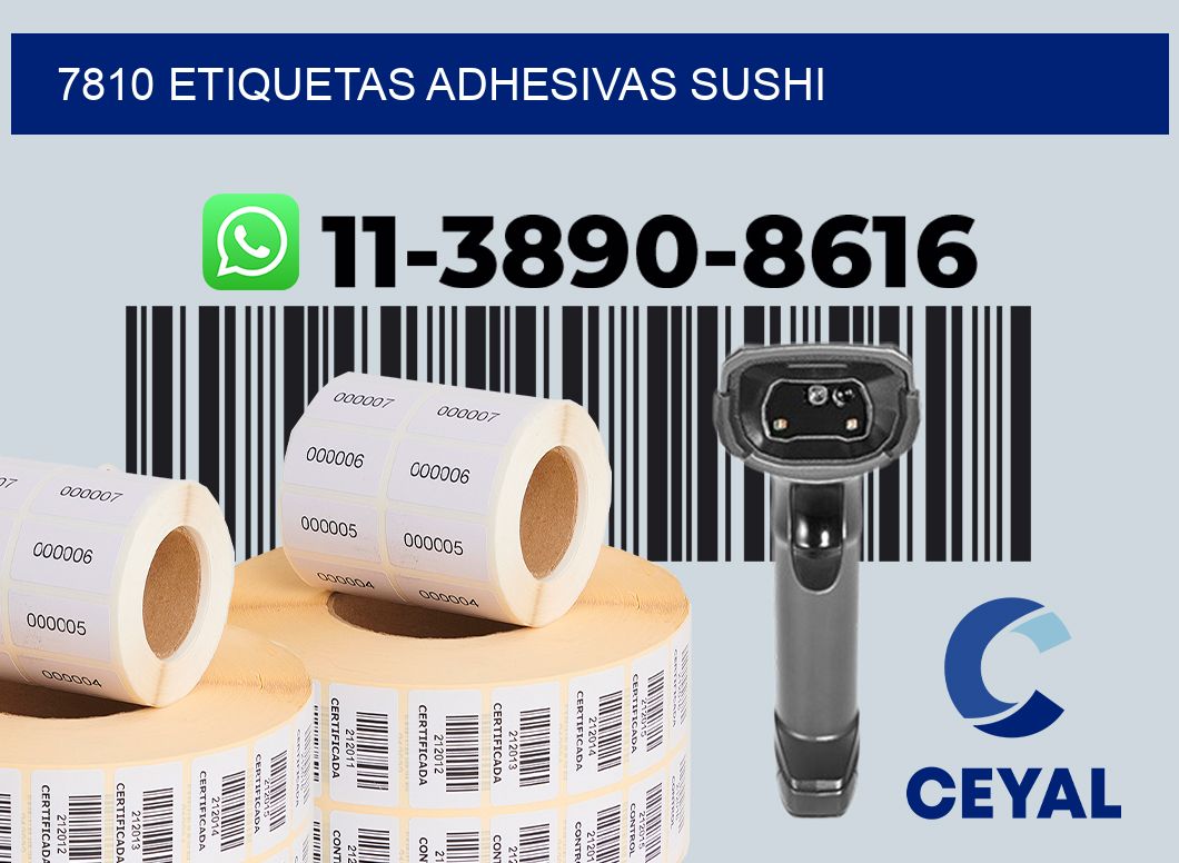 7810 etiquetas adhesivas sushi
