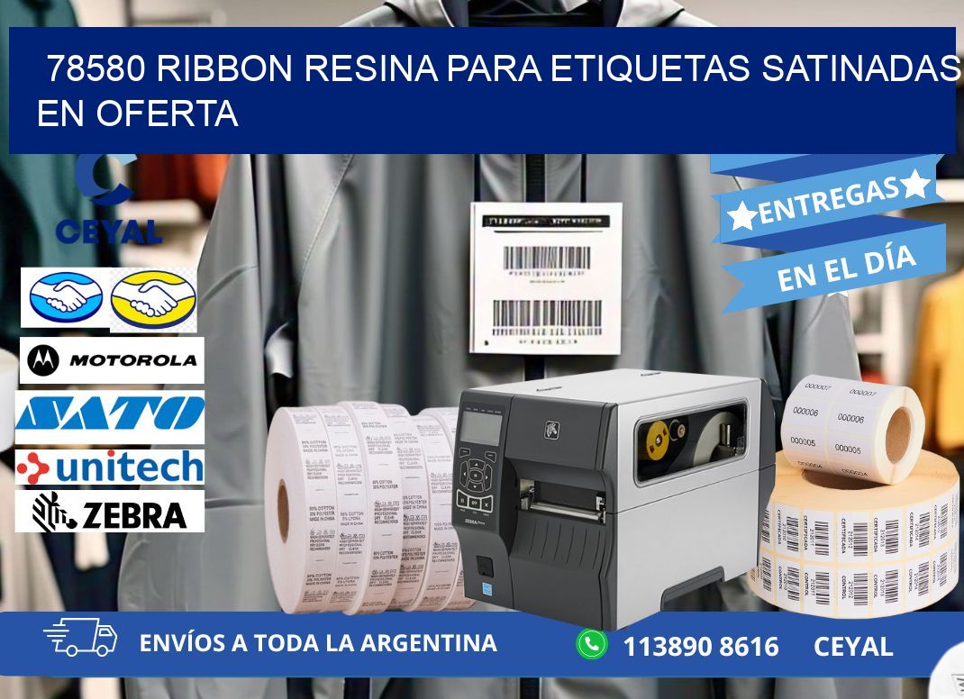 78580 ribbon resina para etiquetas satinadas en oferta