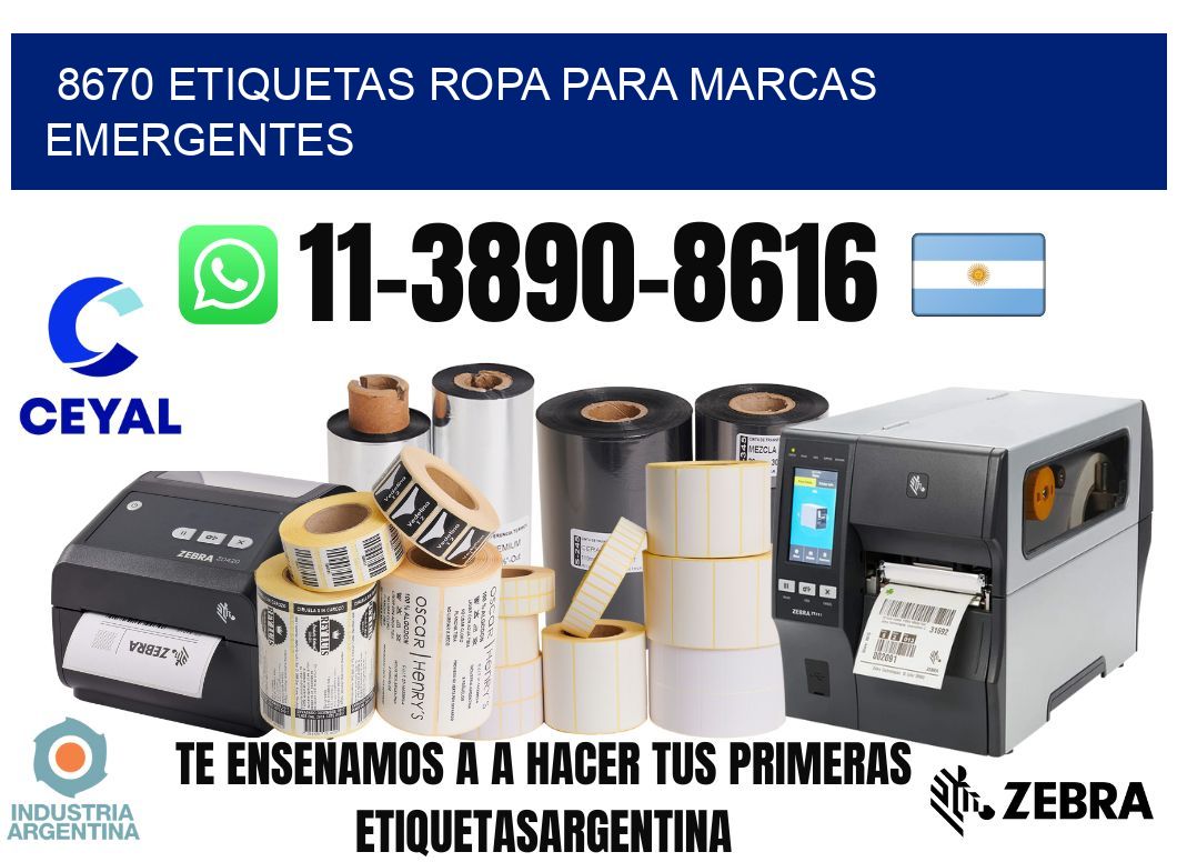 8670 Etiquetas ropa para marcas emergentes