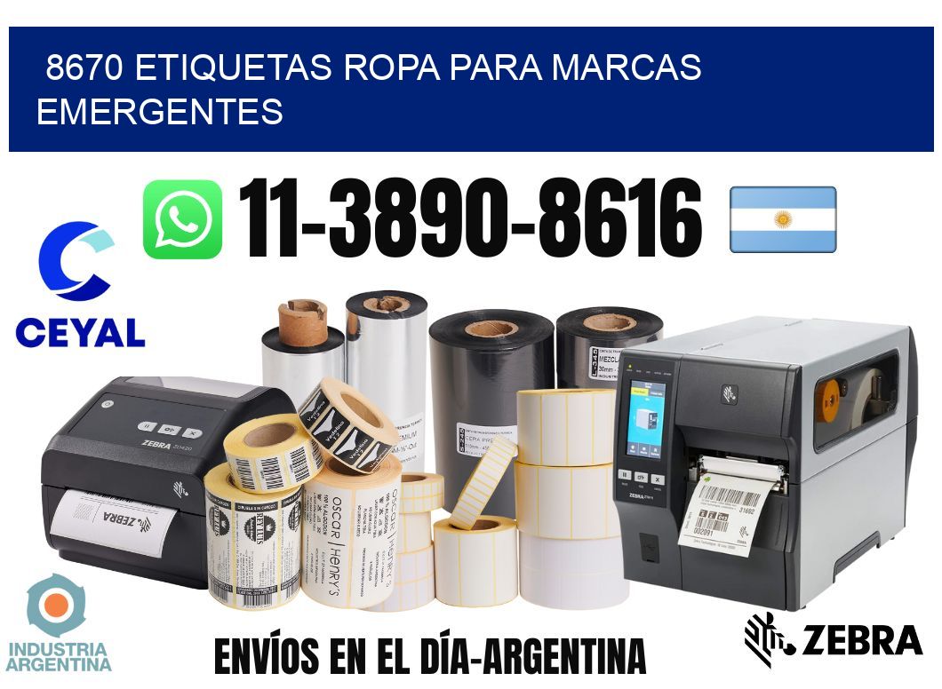 8670 Etiquetas ropa para marcas emergentes