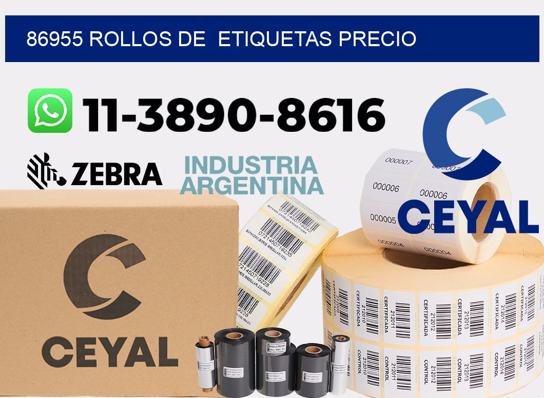 86955 rollos de  etiquetas precio
