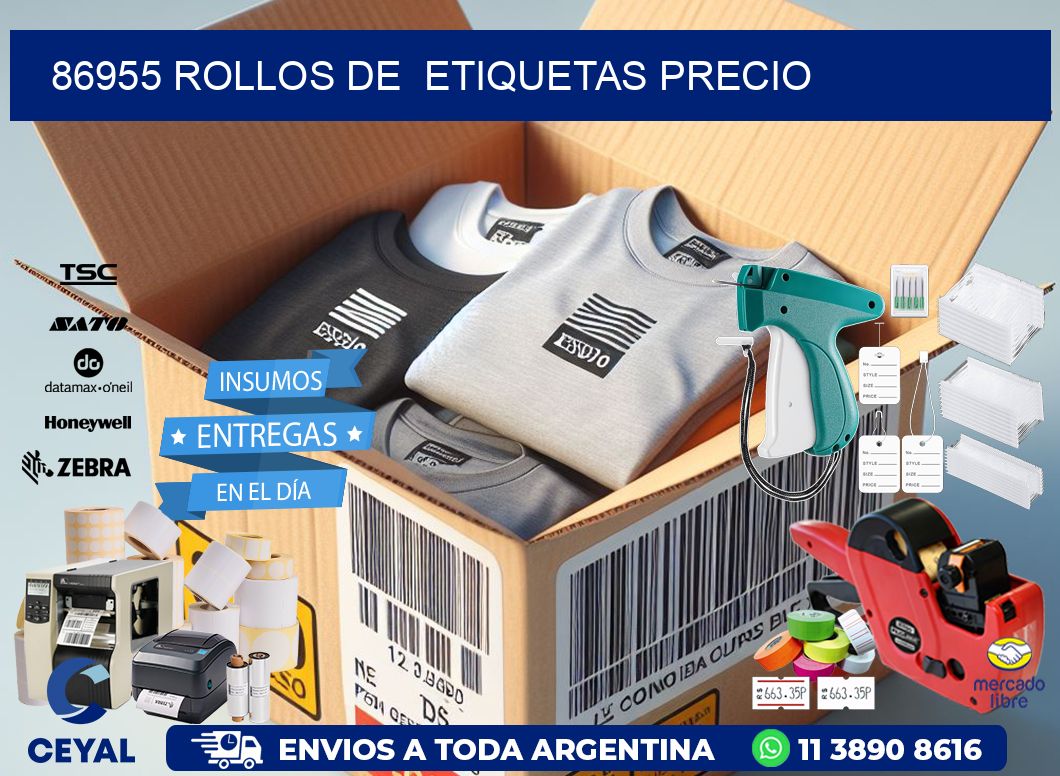 86955 rollos de  etiquetas precio
