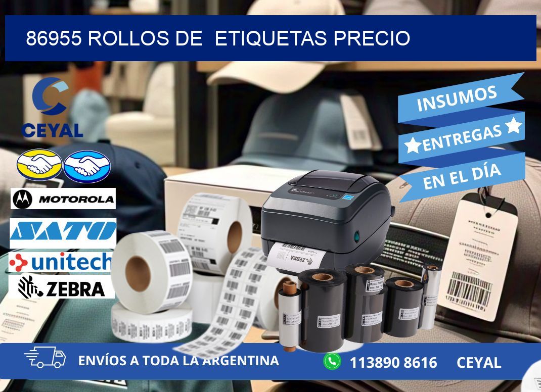 86955 rollos de  etiquetas precio