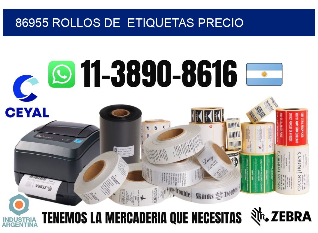 86955 rollos de  etiquetas precio