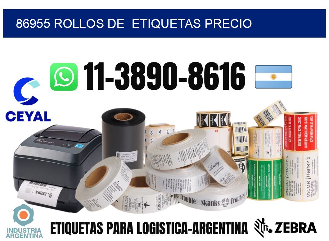 86955 rollos de  etiquetas precio