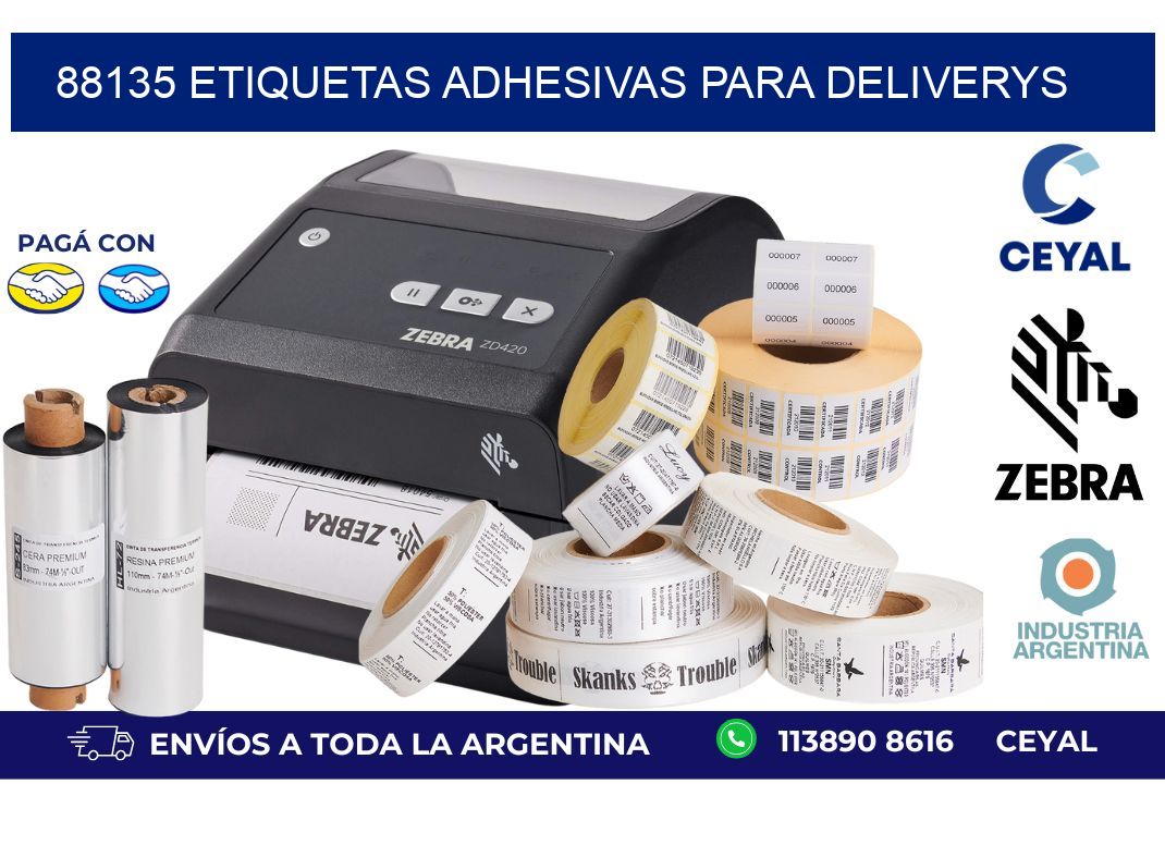 88135 etiquetas adhesivas para deliverys