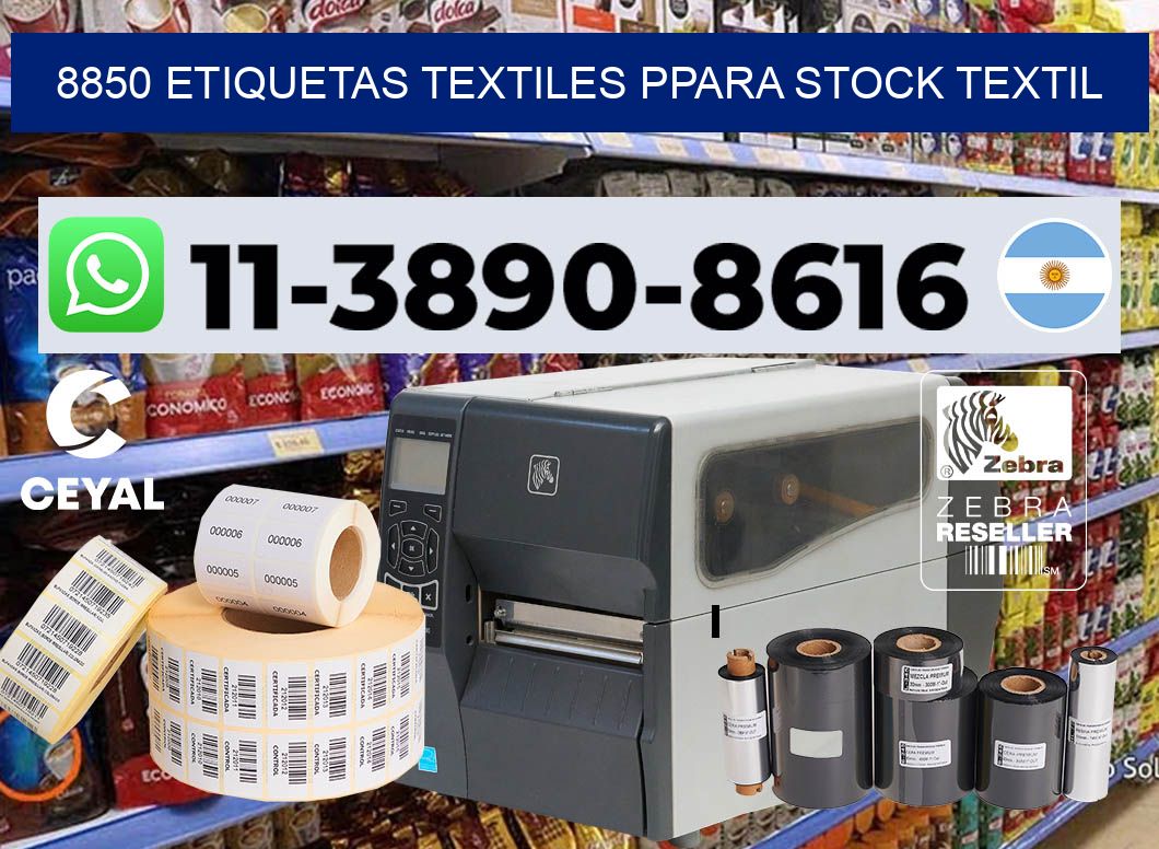 8850 Etiquetas textiles ppara stock textil