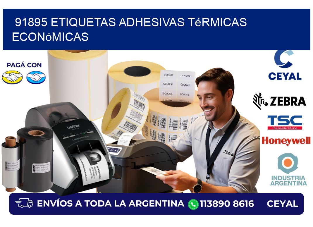 91895 etiquetas adhesivas térmicas económicas