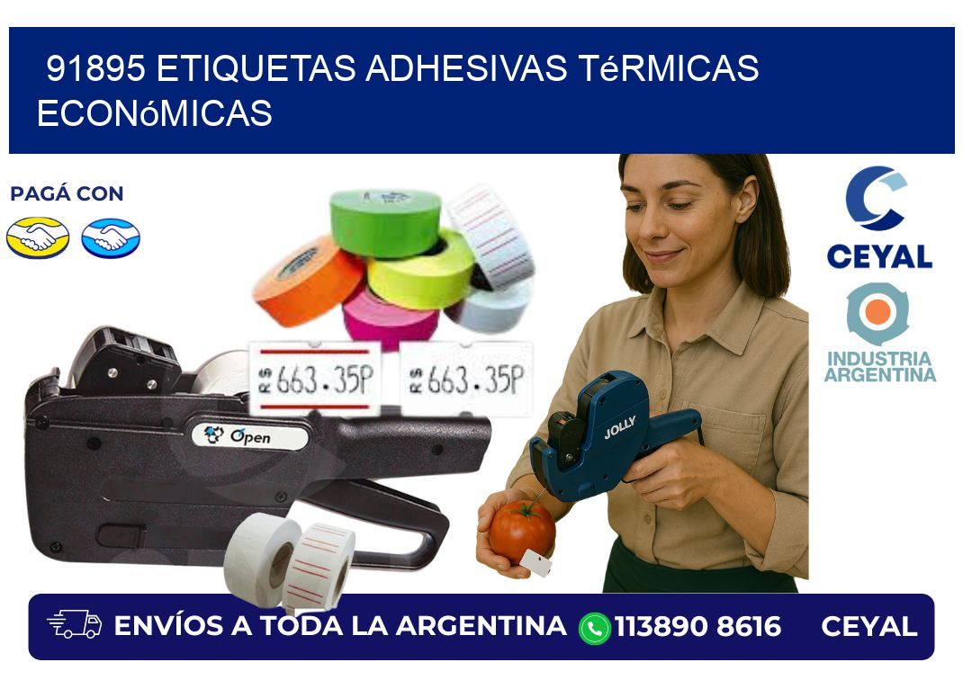 91895 etiquetas adhesivas térmicas económicas