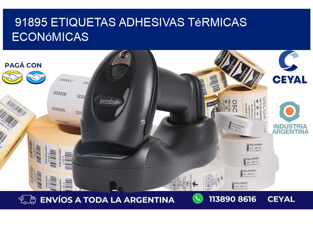 91895 etiquetas adhesivas térmicas económicas
